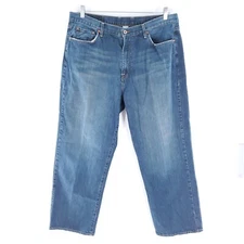 Lucky Brand Men Jean Boot Leg Short Length 100% Cotton Blue Size 38 (36x29)