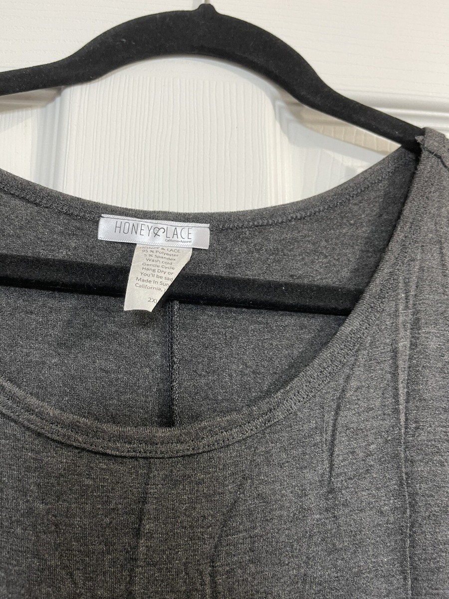 Honey And Lace Brea Dress! Dark Gray Size 2XL