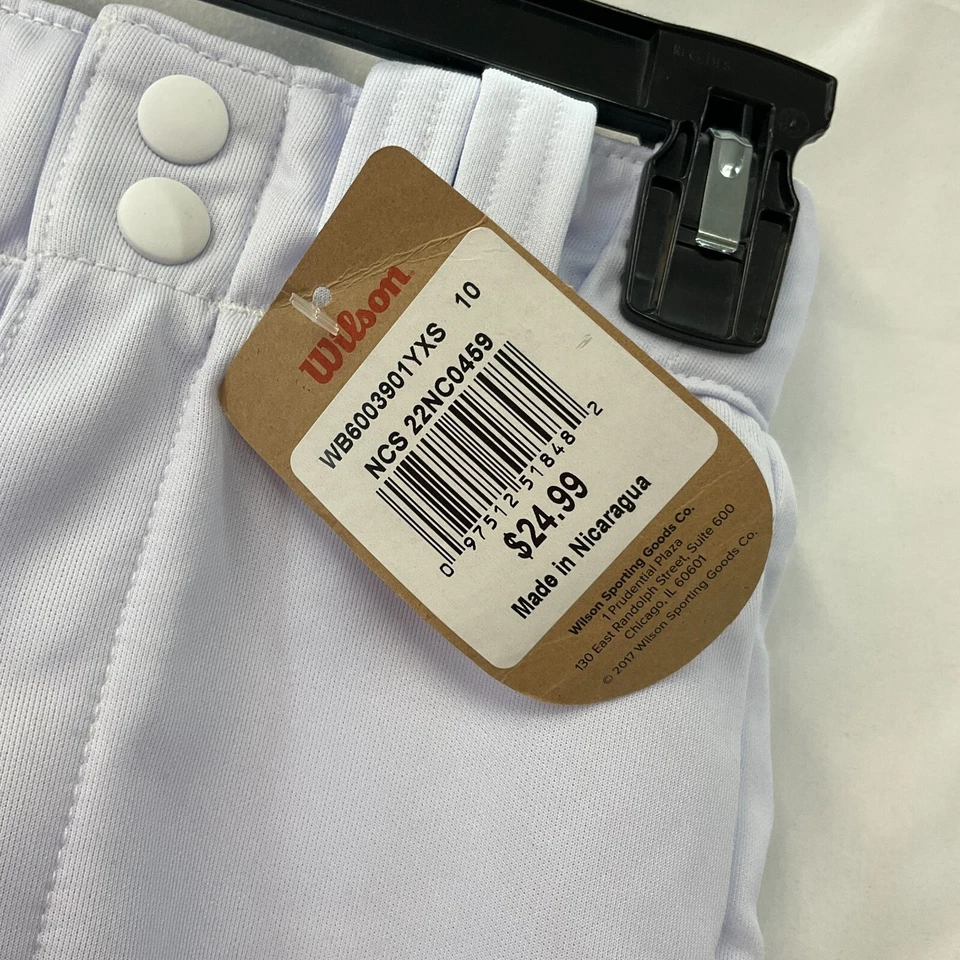 Wilson Baseball Pants Youth Size XS White Gray 2 Pair - Image 3 of 4