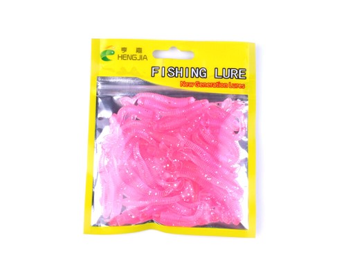 50 Stück Pack 5,5cm Gummiköder Maden Forellenköder Angeln Köder Gummifische - Bild 6 von 20