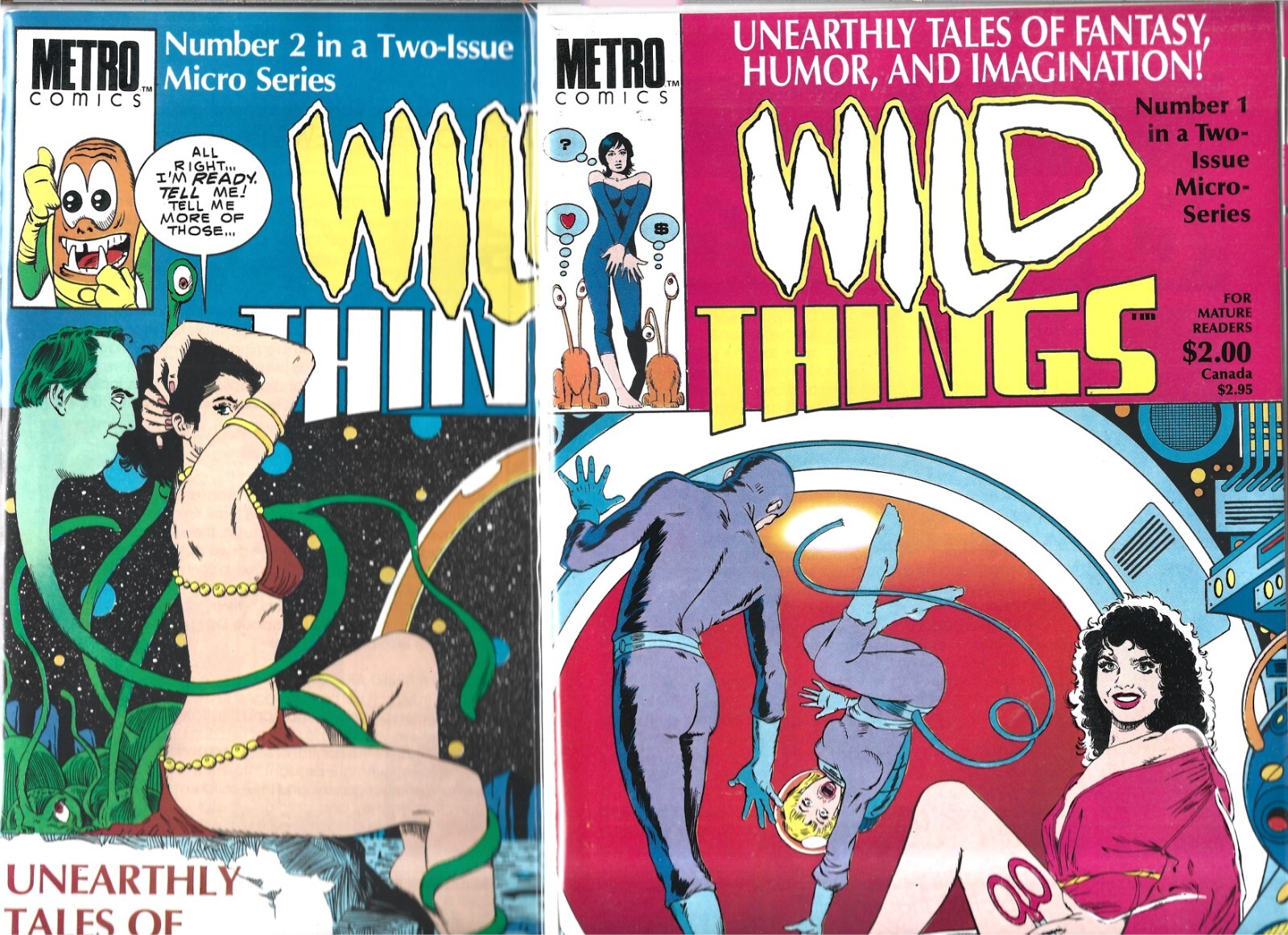 WILD THINGS #1-#2 SET (NM-) HIGH GRADE COPPER AGE METRO COMICS, JOHN WORKMAN