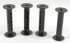 4) Empty Plastic 120 / 220 Film Spools for Medium Format Cameras