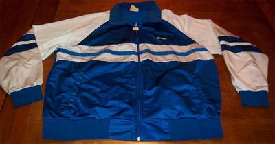 VINTAGE SLAZENGER Zipper Down GOLF TRACK JACKET 2XL XXL BLUE