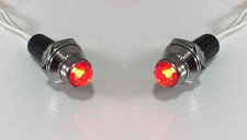 Pair Red Pilot Dash Indicator Warning Lights 12v - Vintage Classic Hot Rod