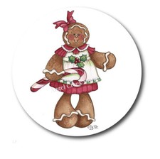 Country Holiday Gingerbread Christmas Favors Scrapbook Stickers Envelope Seals
