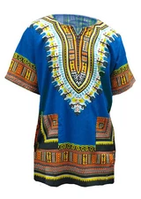Blue African Unisex Dashiki Shirt DP3751 Small to 7XL Plus Size