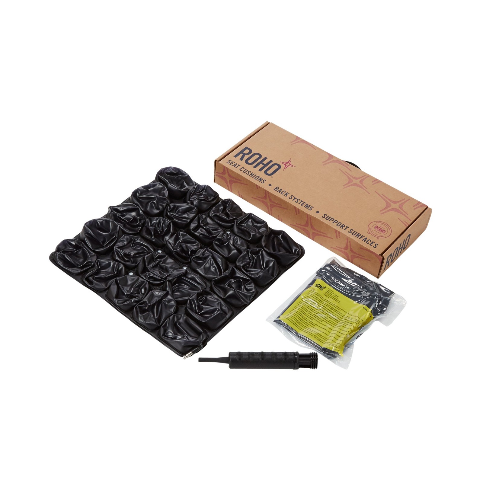 ROHO® Mosaic® Seat Cushion, 18 in. W x 18 in. D, Foam, Black ...