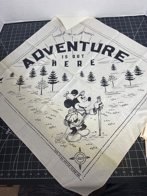 Disney's D23 Mickey Mouse Adventure Is Out Here Bandana Cotton Lot Of 3