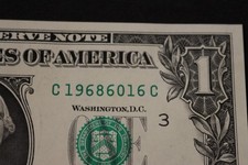 2021 ONE DOLLAR FANCY BIRTHDAY/ANNIVERSARY NOTE  JUNE 16, 1968 SN # C19686016C