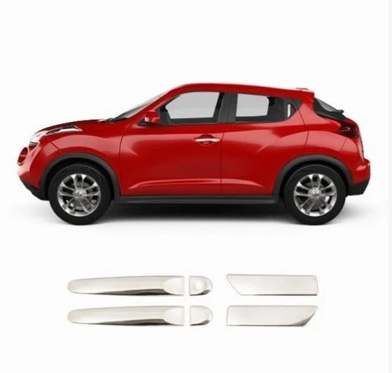 Manija de puerta de acero inoxidable cromado para Nissan Juke SUV 2010+ 4 puertas 6 piezas Foto 2 de 4