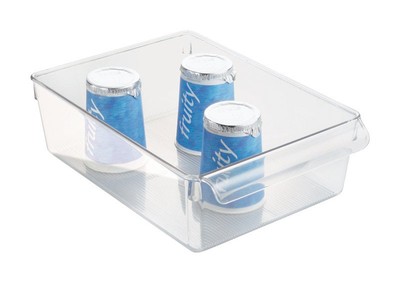 InterDesign 69630 Clear Plastic Stackable Storage Bin 3.5 H x 8 W x 11.5 D in.