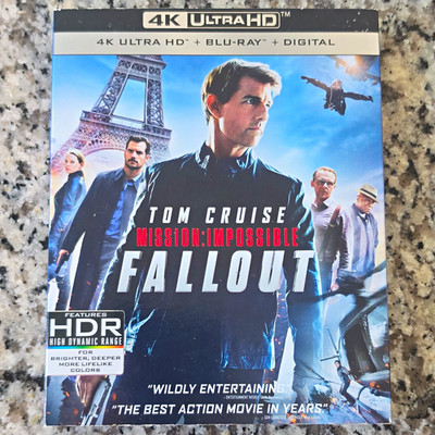 Paramount Mission: Impossible Fallout (2018) 4K UHD Blu-ray HDR PG-13 Tom Cruise