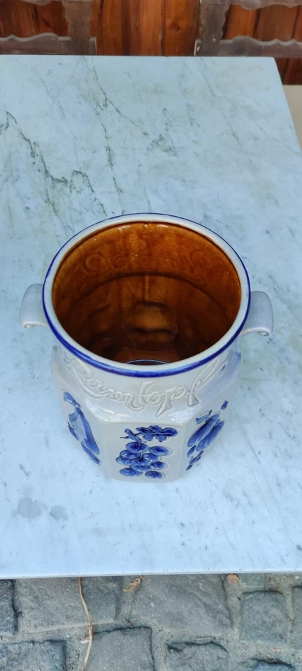 Großer Rumtopf mit Deckel Keramik Handarbeit Höhe 32 cm Durchmesser 17cm 5Liter - Bild 3 von 4