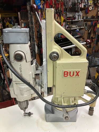 Magnetic Drill BUX Rockwell 3/4" Chuck Extra Heavy Duty Motor Swivel Base Free S