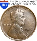1914 (P) Lincoln Wheat Cent Penny 1c -  FINE/VERY FINE (F/VF)