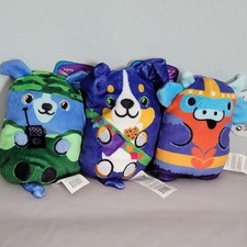 Dogs vs Squirls Cows vs Aliens Beanbag Plush Lot Earl Heidi Viking Cow Ages 4