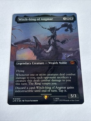 Witch King Of Angmar M 423 FOIL BORDERLESS MTG LOTR Tales Of Middle Earth 0423