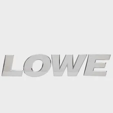 Lowe Boat Raised Emblem Decal 2129974 | SL 24 Silver 20 7/8 x 4 3/8 Inch