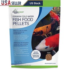 Cold Water Fish Food Pellets Probiotics Wheat Germ Koi Goldfish Health New