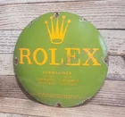 Vintage Rolex Watches Porcelain Enamel Metal Sign Submariner