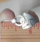 Vintage 925 Signed KLS Sterling Silver Modernist Drop Earrings Free Insured Ship — photo 5
