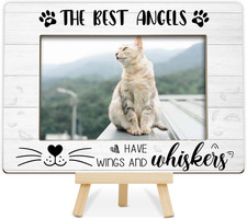 Memorial Gifts for Loss of Cat, Pet Memorial Gifts Wooden Photo Frame with Easel