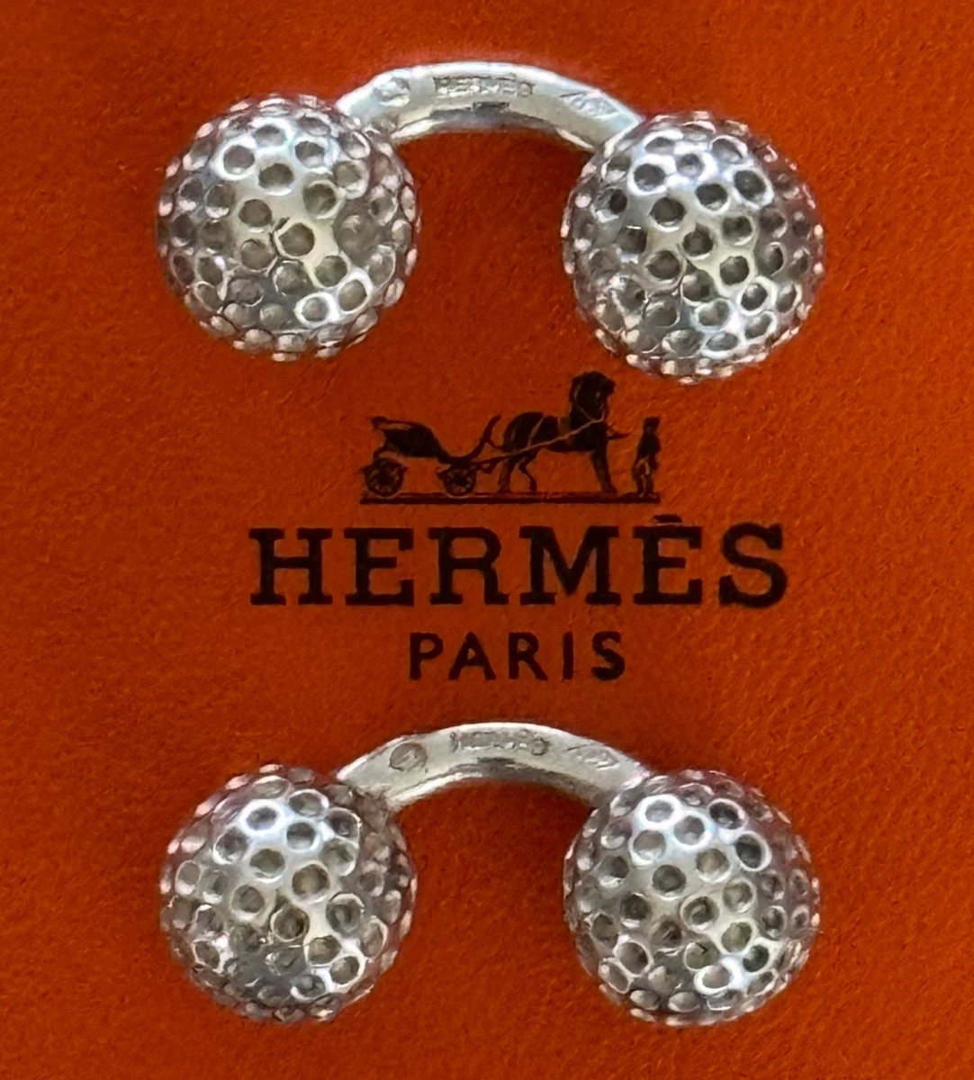 HERMES silver925 ボールカフス　vintage HERMÈS Silver Cufflinks for Men for sale | eBay
