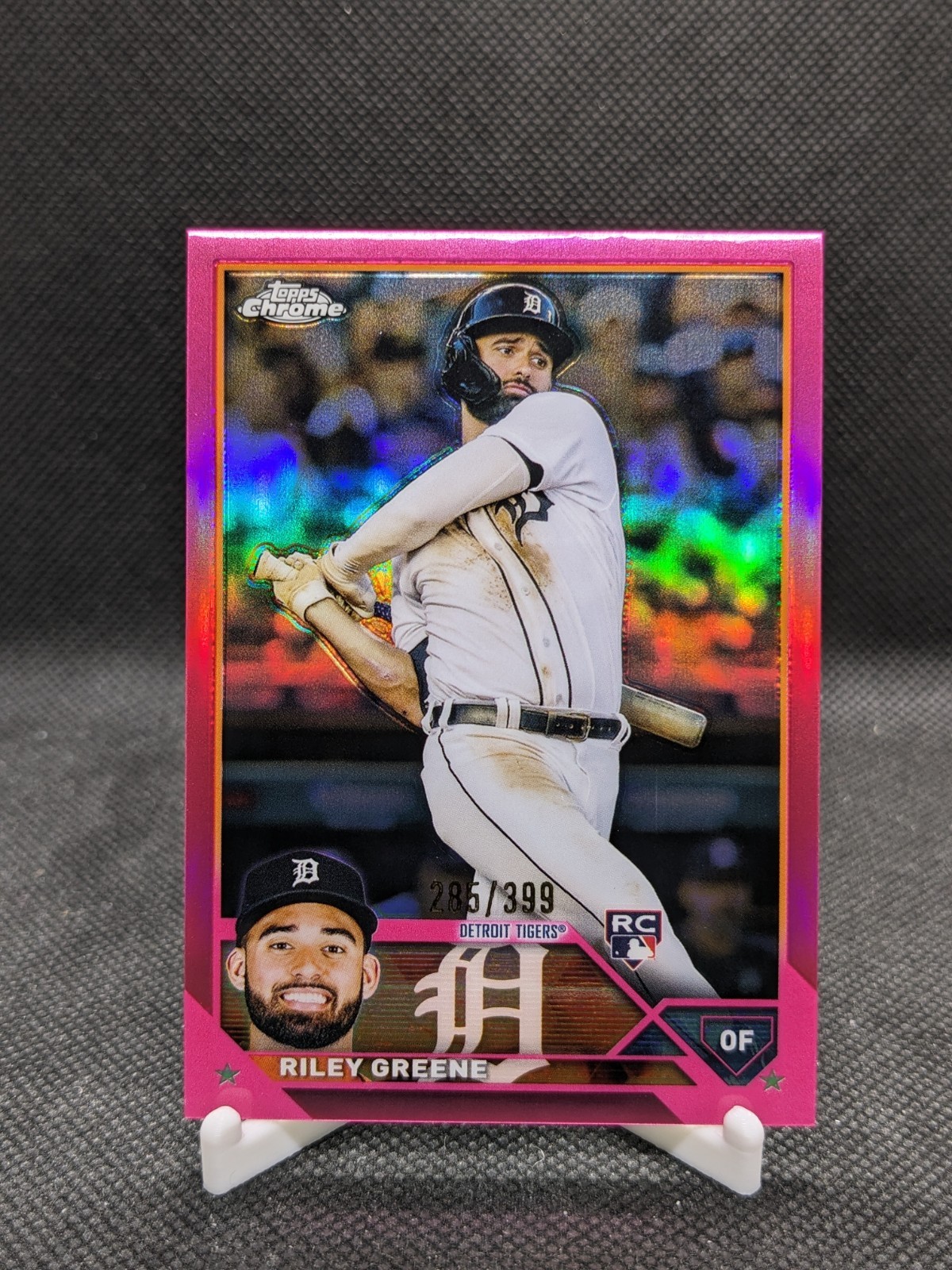 Riley Greene 2023 Topps Chrome Magenta Refractor /399 #182 Rookie RC