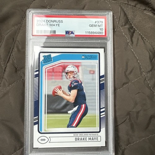2024  Donruss Rated Rookie Drake Maye #379 (RC) PSA 10 Graded MVP Runner-up🔥
