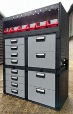 VAN RACKING SHELVING SHELF DRAWERS DRAWS LIN BINS MODUL TEVO BOTT SORTIMO + VAT
