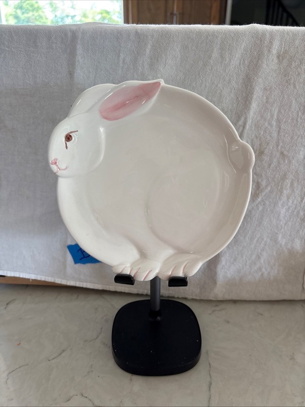 vintage bunny rabbit dish - palm tree co. taiwan