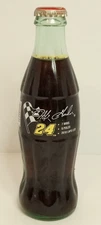 1995 Coca Cola Bottle Glass Jeff Gordon Winston Cup Champion 8oz Full Vintage