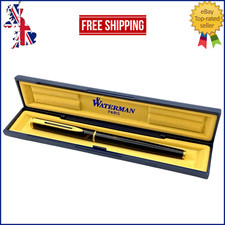 VINTAGE WATERMAN FOUNTAIN PEN IN BOX IN BLACK AND BRONZE 18K GOLD MEDIUM NIB