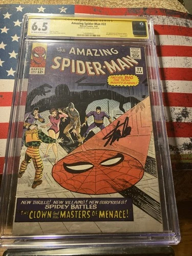 Amazing Spider-Man #22 Cgc 6.5  Signed By Stan Lee ..!!!