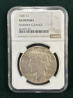 1928 Peace Silver Dollar $1 NGC AU Details Cleaned Key Date Coin