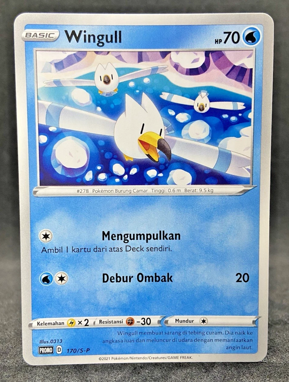 RARE LIMITED Pokémon TCG Indonesia Wingull Promo 170/S-P Near Mint