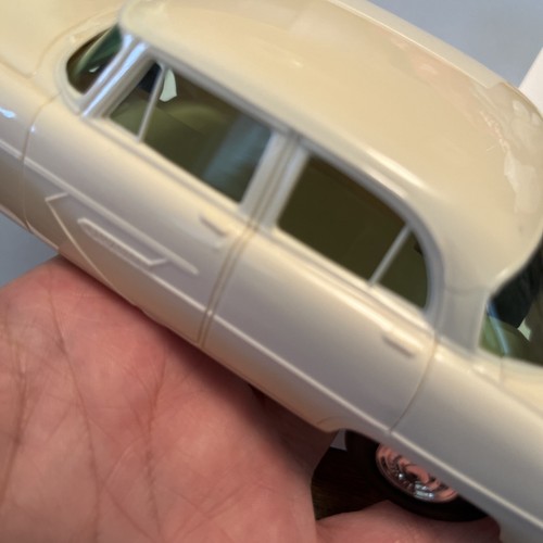 1956 Plymouth Belvedere 4 Door Plastic Promo Model By Johan 1/25 Scale White - Picture 10 of 12
