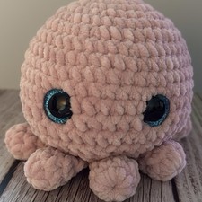 Handmade Crochet Octopus Plushie Cute Amigurumi Stuffed Animal Toy Nursery Gift