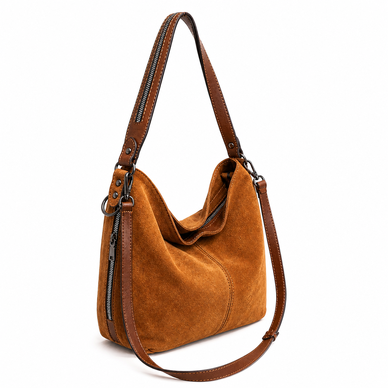 Sellona Bag Camel Suede Hobo Shoulder Bag – Turkish Design
