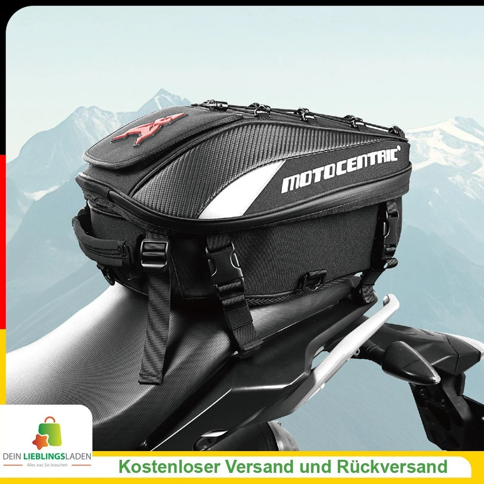MOTOCENTRIC Motorrad-Hecktasche 37L, robust, stylisch & wasserdicht, Rucksack - Bild 2 von 4