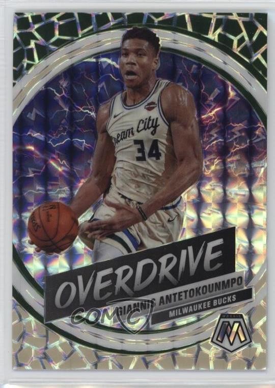 2019-20 Panini Mosaic Overdrive Giannis Antetokounmpo #21 11ba