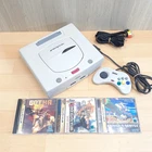 SEGA SATURN CONSOLE bundle with 3 Games Japan white tested HST-3220