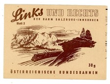Links Salzburg Innsbruck Mountain Views Left Right 1929 Booklet Map Train Ry