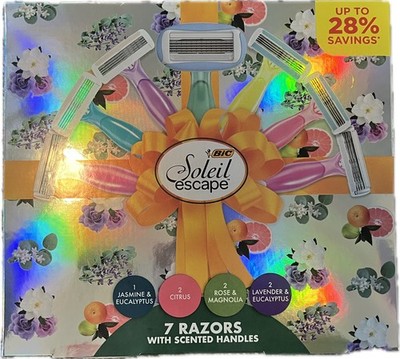 BiC Soleil Escape Limited Edition 7 Razors 5-Blade jasmine eucalyptus lavender 