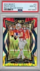 2024 Panini Select Drake Maye RED & YELLOW SHOCK Prizm Rookie RC #27 PSA 10 GEM