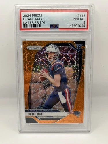 2024 Panini Prizm - Rookies Drake Maye #329 Lazer Prizm (RC)