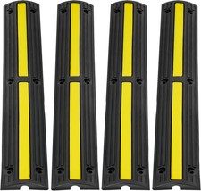 4 PCs 39'' Cable Protector Ramp 18000 Lbs Speed Bump Floor Cable Protector