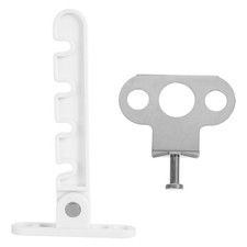 1 Set Window Restrictor Latch - 4 Slots Adjustable Wind Hook Lock - Stainless