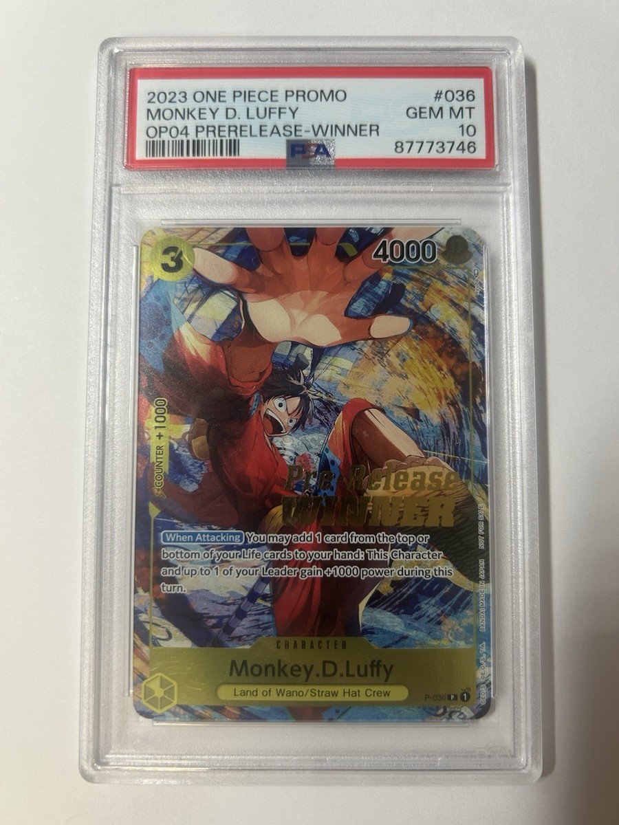 【PSA10】モンキー・D・ルフィ P-036 英語 プロモ　プレリリース大会 PSA10】モンキー・D・ルフィ P-036 英語 プロモ プレリリース大会