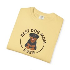 Best Dog Mom Ever T-Shirt Rottweiler Illustration Comfort Colors